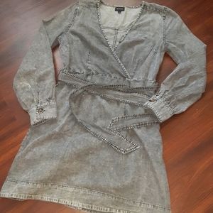 Target Brand Who What Where Acid Wash Wrap dress
